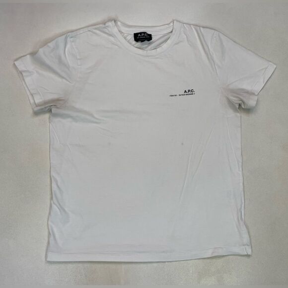 APC Item 001 39 Rue Madame Graphic Logo T-shirt Women Small White Short Sleeve - Picture 1 of 10